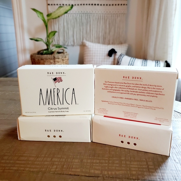 4Pc Rae Dunn Patriotic Hand & Body Bar Set - Picture 3 of 5